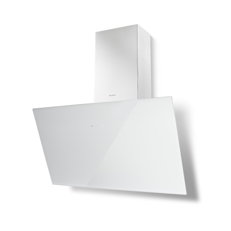 Marelvi - Hota decorativa, tangentiala, Faber, TWEET EV8 LED WH A80, 80 cm, Touch, Alba, 1 motor, 700 m3h, 71 dB, filtru metalic, iluminare LED2, clasa C, 330.0529.667