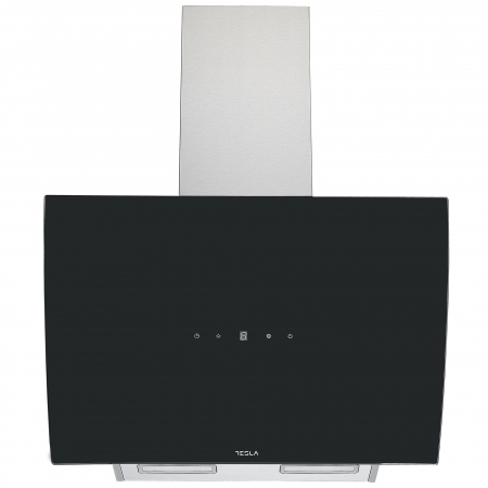 Hota decorativa Tesla DD600AXB, 1 motor DC 75W, Putere de absorbtie 630 m3/h, Senzor control fara atingere, afisaj LED, 60 cm, Inox/sticla neagra [1]