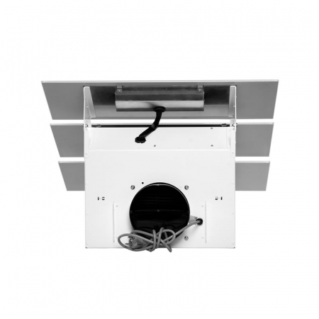 Hota Decorativa Tornado Megas 1200 (60) LED, clasa A, 1 motor Turbo, latime 60 cm, 4 viteze, absorbtie 1200 m3/ora, filtru anti-grasimi aluminiu 5 straturi, Alb [3]