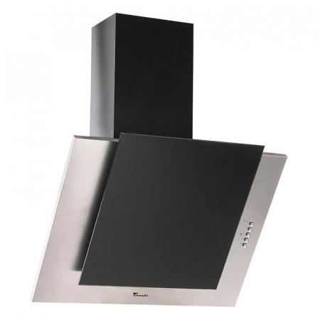 Hote Decorative - Hota Decorativa Tornado Vertikal 750 (60) LED, 1 motor Turbo, latime 60 cm, 3 viteze, absorbtie 750 m3/ora, filtru anti-grasimi aluminiu 5 straturi, Negru/Inox