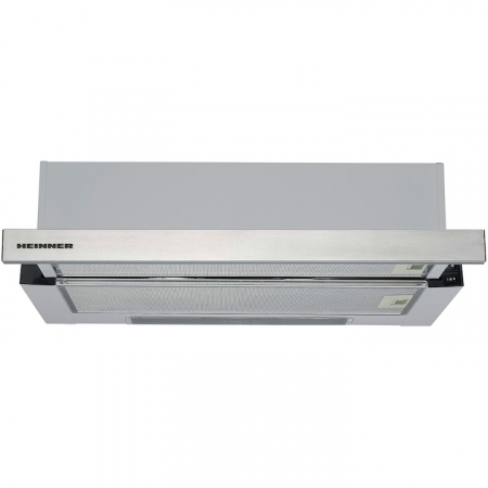 Hote Telescopice - Hota incorporabila telescopica Heinner HTCH-440FS, Putere de absorbtie 325 mc/h, 1 motor, 60 cm, Inox