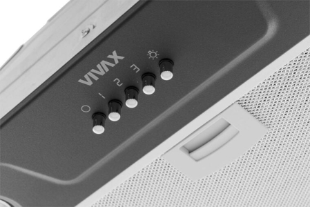 Hota incorporabilă Vivax CHO-60BI100T B, 52,5 cm, 100 W, 1 motor, 3 viteze, filtru aluminiu, iluminare LED, Negru [1]