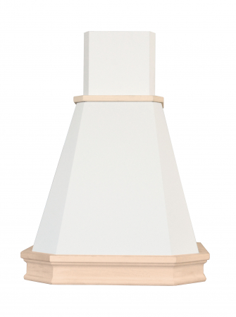 Hote Traditionale - Hotă rustică Pyramis EL60, 60 cm, capacitate de absorbție 368 m³/h, finisaj bej și ramă decorativă din lemn natur, combinație armonioasă între tradițional și modern