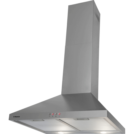 Marelvi - Hota semineu Hansa, 60 cm, 420 m3/h, 1 motor, 2 filtre aluminiu, 3 trepte, iluminare halogen, inox