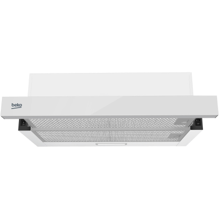 Marelvi - Hota telescopica Beko, putere de absorbtie 320 mc/h, Iluminare LED, Filtre carbon, 3 trepte de viteze, Alb