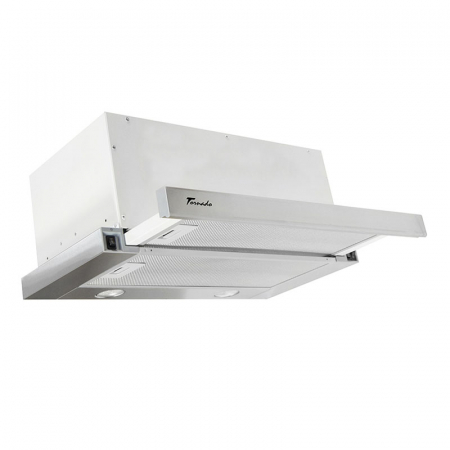 Hote Telescopice - Hota Telescopica Incorporabila Tornado Storm 1200 (60), 1 motor, latime 60 cm, 3 viteze, absorbtie 1200 m3/ora, Inox