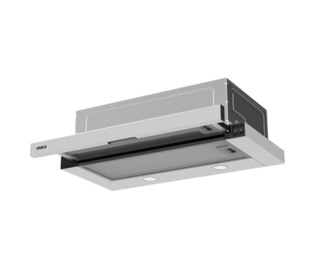 Hota telescopică Vivax CHO‑60PT100T X, 59,5 cm, 100 W, 2 trepte, filtru aluminiu lavabil, iluminare LED, Inox [5]