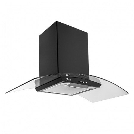Hote Cupolare - Hota tip Cupola Tornado Eva 1200 (90) LED, 1 motor Turbo, latime 90 cm, 3 viteze, absorbtie 1200 m3/ora, filtru anti-grasimi aluminiu 5 straturi, Negru