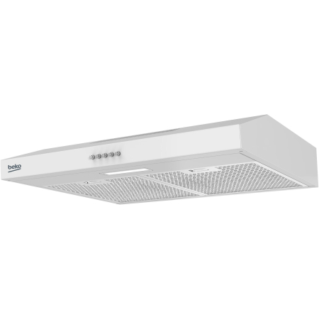 Hota traditionala Beko, 60cm, 201 mc/h, clasa C, 3 trepte de viteza, Iluminare LED, Filtre metalice lavabile, alb [1]