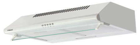 Marelvi - Hota traditionala Hansa, 60 cm, 400 m3/h, 2 motoare, 2 filtre aluminiu, 3 trepte, evacuare 120mm, iluminare led, 68dB, alb