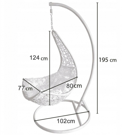 Scaun Suspendat Tip Hamac Elda – Relaxare cu Stil în Grădină sau Casă [1]