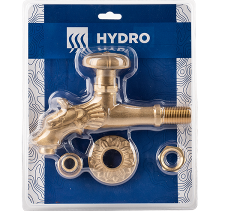 Hydro robinet decorativ dublu serviciu din alama naturala cu rozeta si finisaj Dragon 1/2 [1]