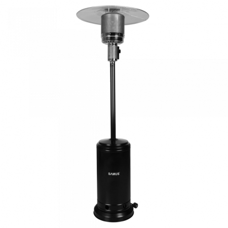 BRICOLAJ - Incalzitor de terasa pe gaz Samus ITGS-14000B2, Arzator inox, Intrerupator anti-inclinare, Dispozitiv de oprire automata a flacarii, Set regulator gaz, Negru