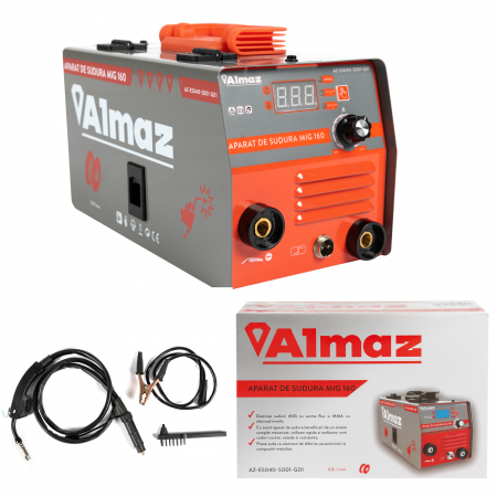 Invertor/Aparat de sudura MIG160 A, electrozi+sarma,  Almaz AZ-ES040-S001-G01 [10]