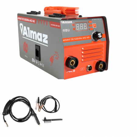 Aparate de sudura - Invertor/Aparat de sudura MIG160 A, electrozi+sarma,  Almaz AZ-ES040-S001-G01