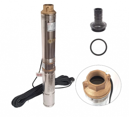 Kit complet hidrofor, Pompa submersibila de adancime DDT 8 turbine 4QJD2-8, 1500 W, 120 m inaltime, 7 mc/h, 1", 25 m cablu [3]