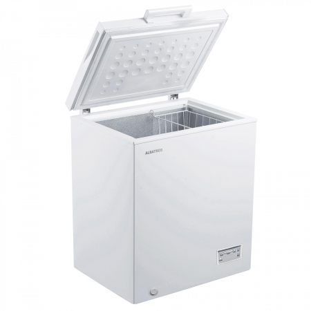 Lazi frigorifice - Ladă Frigorifică 2 în 1 Albatros LA175E – 165L, Frigider/Congelator, Clasa Energetică E, Capacitate Congelare 7 kg/24h, Panou Control LED, Dezghețare Manuală, Roti pentru Mobilitate,