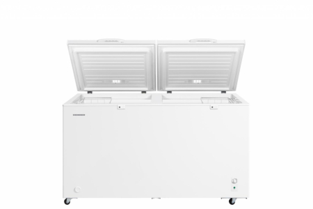 Lada Frigorifica Heinner HCF-M508INVCE++, 508L, Frigider si Congelator 2 in 1, Compresor Inverter, Clasa E, Control Mecanic, 2 Cosuri, Lumina LED, Maner Extern cu Incuietoare, Alb [1]