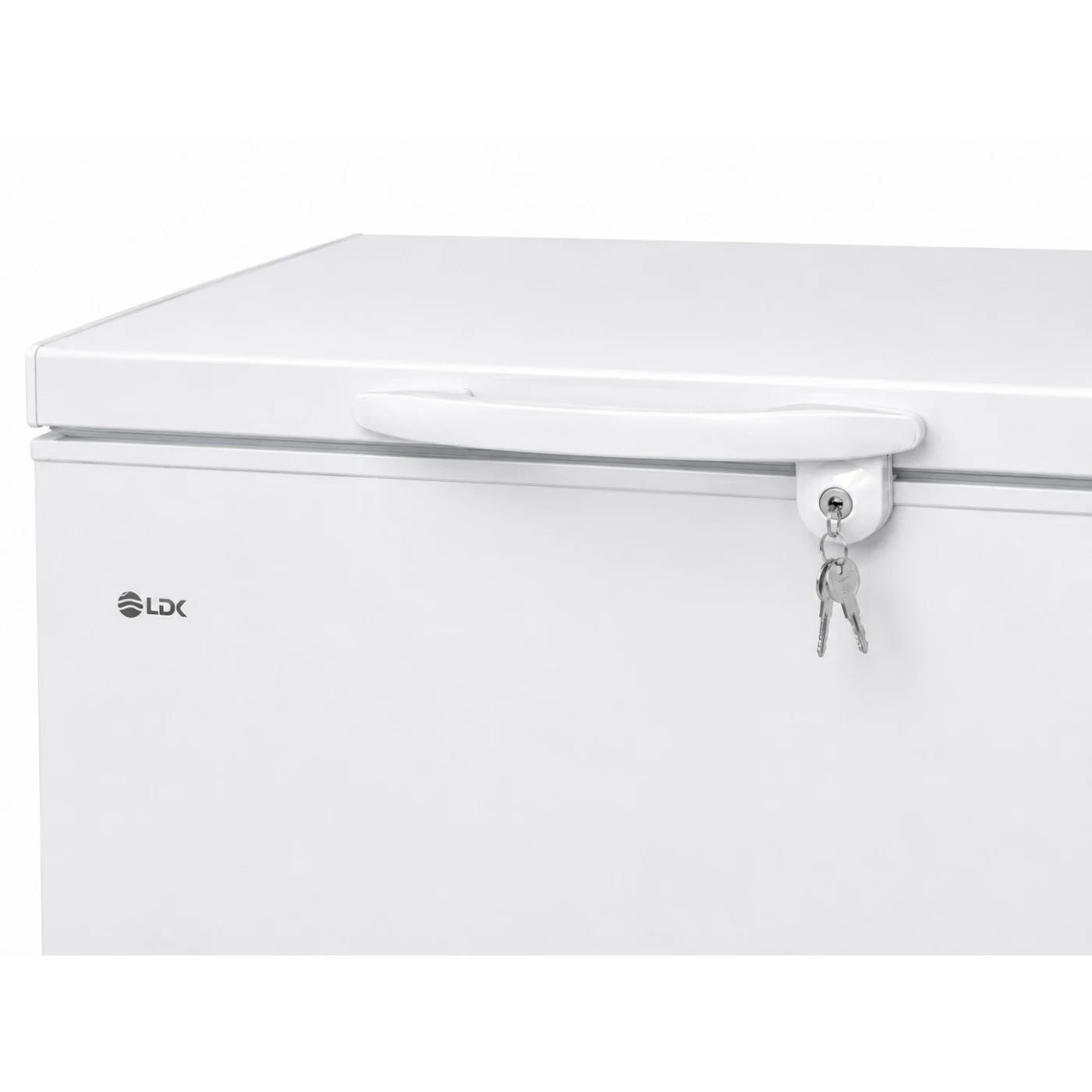 Lada frigorifica LDK BD-250FCGC, Clasa E, Capacitate 244 l, Dimensiuni (Î x L x A) (cm): 85 x 101 x 57.5, Congelare rapida, Termostat ajustabil, Alb [3]