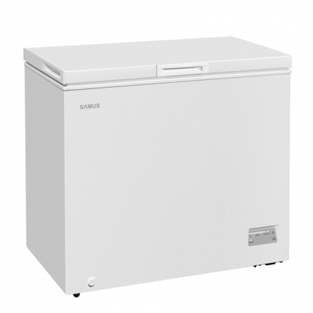 Lazi frigorifice - Lada frigorifica Samus LS226E,  clasa E, latime 90.5 cm, functie Fast Freeze, termostat reglabil, panou de control electronic cu leduri, Alba