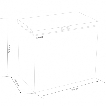 Lada frigorifica Samus LS226E,  clasa E, latime 90.5 cm, functie Fast Freeze, termostat reglabil, panou de control electronic cu leduri, Alba [3]