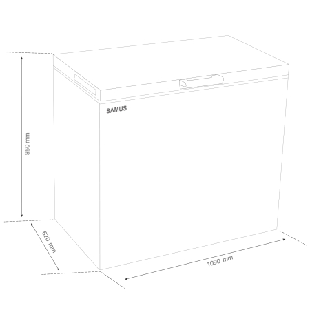 Ladă frigorifică Samus LS316E, 310L, Clasa E, Fast Freeze, Termostat reglabil, Interior aluminiu, Panou LED, Alb [2]