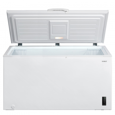 Ladă Frigorifică Samus LS446E, 418L, Clasa E, Fast Freeze, Termostat Reglabil, Panou LED, Interior Aluminiu, Alb [1]