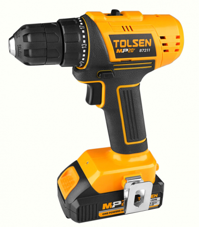 Bormasini de gaurit cu percutie si rotopercutoare - Masina de gaurit cu acumulator Li-ion de 2.0Ah, MP20V - Tolsen