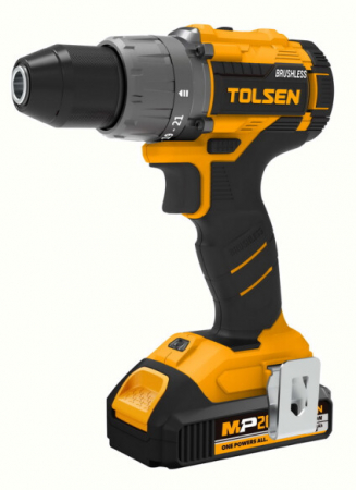 Bormasini de gaurit cu percutie si rotopercutoare - Masina de gaurit cu baterie li-ion brushless, 13 mm, 20v, tolsen, industrial