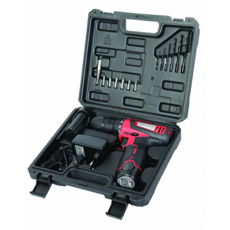 Masina de gaurit/insurubat 12V 2x1.5Ah 28Nm valiza accesorii RD-CDL26 Raider Power Tools [1]