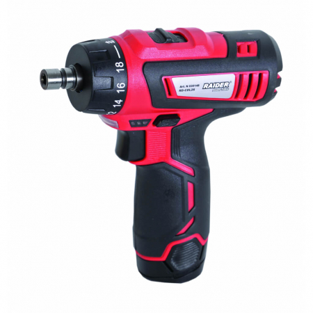 Masina de gaurit/insurubat 12V 2x1.5Ah 28Nm valiza accesorii RD-CDL26 Raider Power Tools [2]