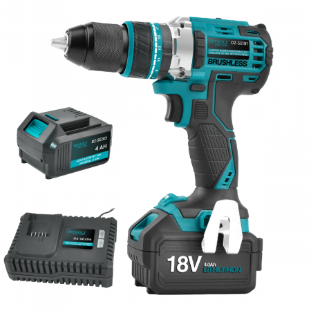 BRICOLAJ - Masina de gaurit si insurubat cu percutie, 45Nm 18V fara perii, Detoolz DZ-SE181