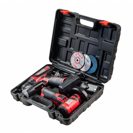 Masina de gaurit si Polizor unghiular cu acumulator 12V 2Ah RDP-CDLCAG03 [1]
