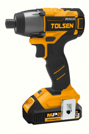 BRICOLAJ - Masina de insurubat cu impac tolsen cu 2 baterii li-ion 2 ah, 20v, mandrina 1/4""hex, 3000ipm, industrial