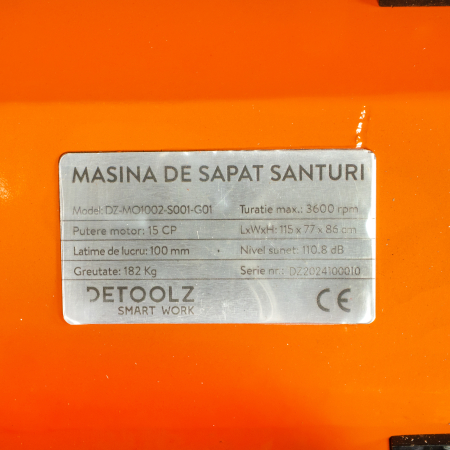 Masina de sapat santuri, Detoolz, 15 CP, 420 CC, benzina 4T, adancime maxima de 600 mm [13]