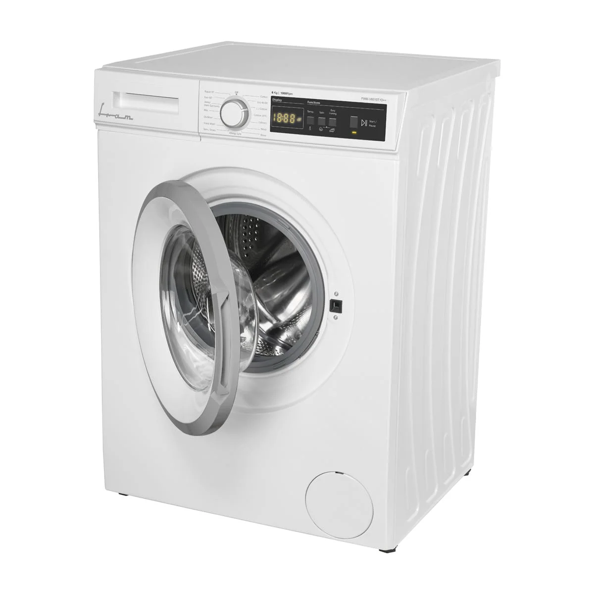 Masini de spalat rufe frontale - Masina de spalat rufe Fram FWM-V6010T1D++, 6 kg, 1000 rpm, Clasa D, Display LED, Anti-sifonare, Eco-Logic, Alb