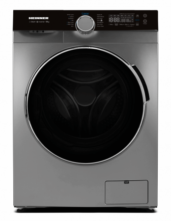 Masini de spalat rufe frontale - Mașină de spălat Heinner HWM-M1014IVKSA+++, 10 kg, 1400 rpm, clasa A, motor inverter, 14 programe, control tactil, afișaj digital, program rapid de 15 min, program de spălare cu abur