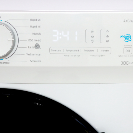 Mașină de Spălat Rufe Albalux AXGIW1491 - 9 kg Capacitate, Clasă Energetică A, Motor Inverter, 16 Programe, Funcție Hygiene Pro, 1400 RPM, Alb [3]
