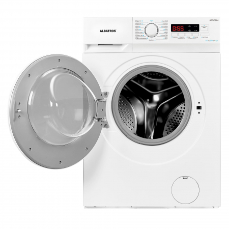 Masina de spalat rufe Albatros AWM1064, 6 kg, Slim, 15 programe, Clasa energetica E, Termostat reglabil, Program ECO 40-60°C, Blocare acces copii, Alb [1]