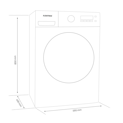 Mașină de Spălat Rufe Albatros AWM1274, 7 kg, 1200 RPM, 15 Programe, Clasă Energetică D, Program ECO, Funcții Speciale [3]