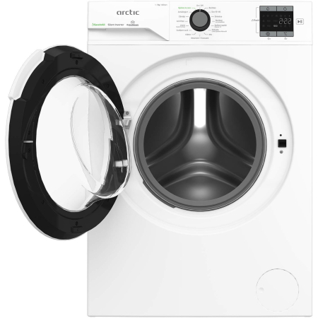 Masina de spalat rufe Arctic, 7kg, 1400rpm, Clasa A, Motor Silent Inverter, SaveInAll, Display, ExtraSteam, Alb [2]