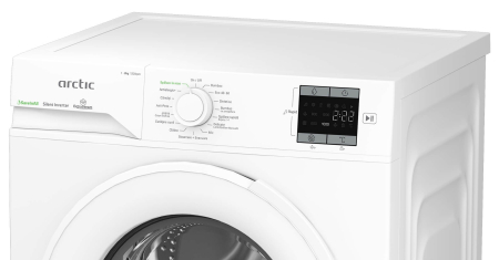 Masina de spalat rufe Arctic, 8kg, Clasa A, 1200rpm, Motor SilentInverter, ExtraSteam, SaveInAll, Recycled Tub, display, Alb [5]