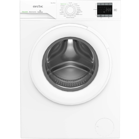 Marelvi - Masina de spalat rufe Arctic, 9 Kg, 1200 RPM, Motor Silent Inverter, Drum Clean+Steam, Child Lock, Anticrease, Digital Display, Add-In, Clasa A, alb