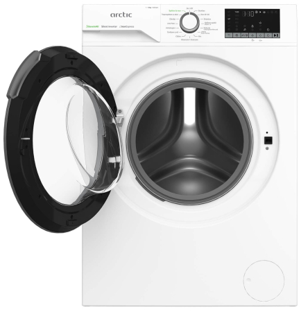 Masina de spalat rufe Arctic APLM2WFSU210411W, 10 Kg, 1200 RPM, 15 Programe, Motor Silent Inverter, ExtraSteam, Prewash, Fast+, Extra Rinse, Drum Clean+Steam, Add-In, Clasa A, Alb [1]