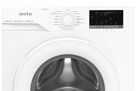 Masina de spalat rufe Arctic, APLM2WFSU28211W, 8 kg, 1200 rpm, Clasa A, Extra Steam, Eco Heater, Aqua Surf, Alb [3]