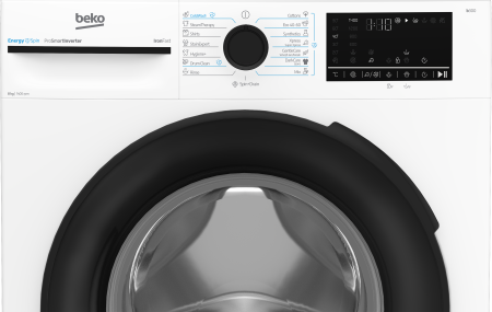 Masina de spalat rufe Beko, 8kg, Clasa A, 1400rmp, Motor ProSmartInverter, 15 programe, SteamCure, IronFast, ColdWash, Display, Hublou Piano Black, Culoare produs Alb [4]