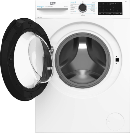 Masina de spalat rufe Beko, 9kg, 1400rpm, Clasa A, 15 programe, Motor ProSmartInverter, EnergySpin, SteamCure, IronFast, Display, alb [2]