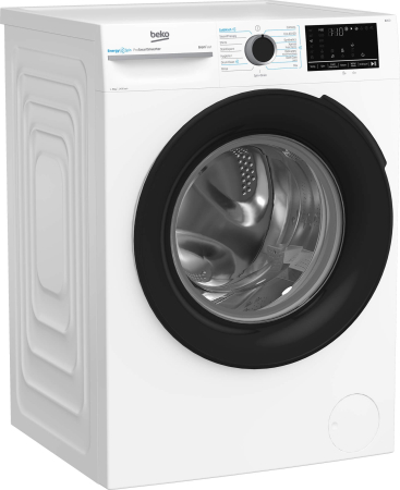 Masina de spalat rufe Beko, 9kg, 1400rpm, Clasa A, 15 programe, Motor ProSmartInverter, EnergySpin, SteamCure, IronFast, Display, alb [3]