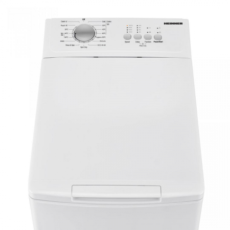 Masini de spalat rufe verticale - Masina de spalat rufe cu incarcare verticala Heinner HWM-TL6010D++, 6 kg, 1000 rpm, Motor Inverter, Display LED, Blocare acces copii, Alb