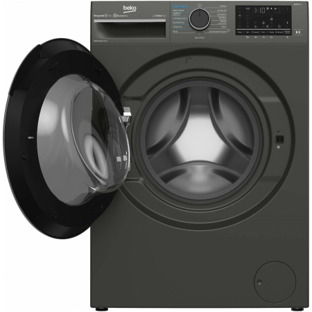 Masina de spalat rufe cu uscator Beko, 9/6kg, 1400 rpm, Clasa A, SteamCure, UltraFast, HomeWhiz Bluetooth, Hygiene Therapy, display, Manhattan Gray [1]